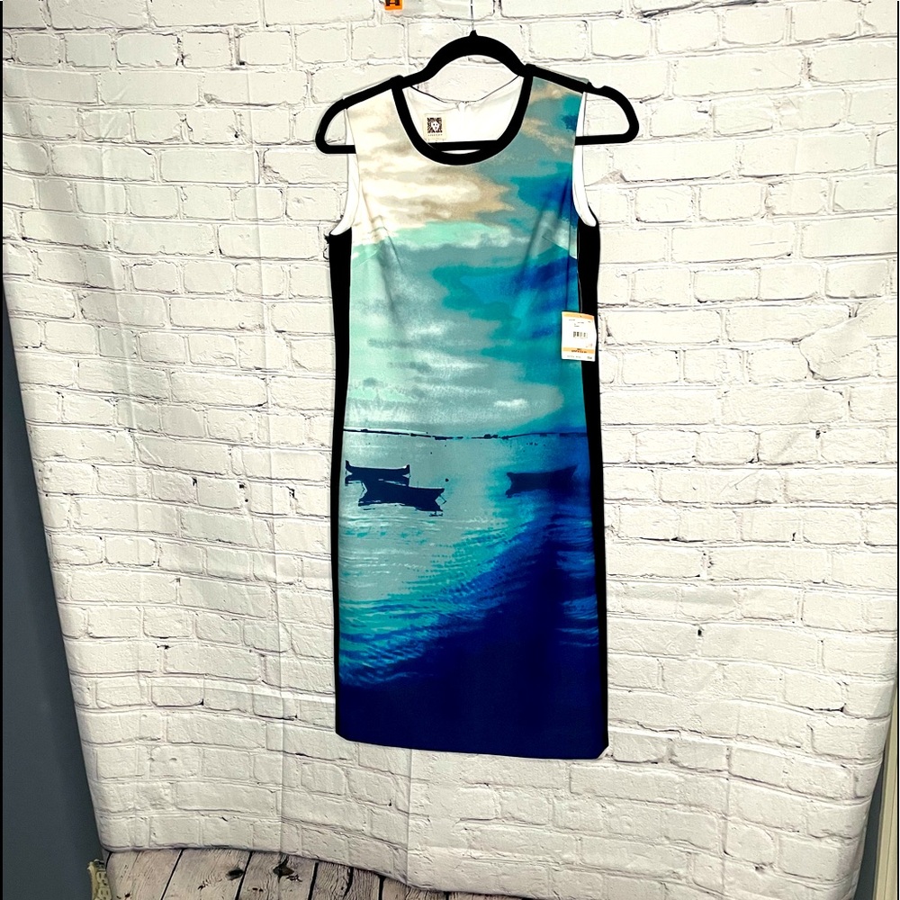 Anne Klein sleeveless beach print dress !!!